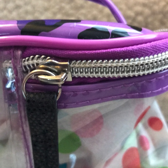 Pink (clear) tote/makeup bag - Picture 4 of 5